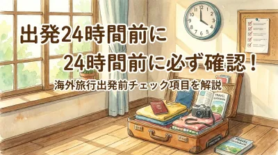 出発24時間前に必ず確認！海外旅行出発前チェック項目を解説