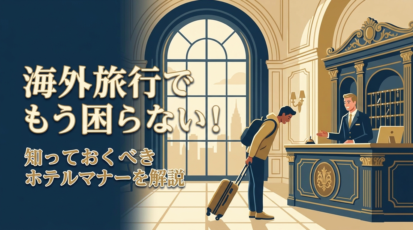 海外旅行でもう困らない！知っておくべきホテルマナーを解説