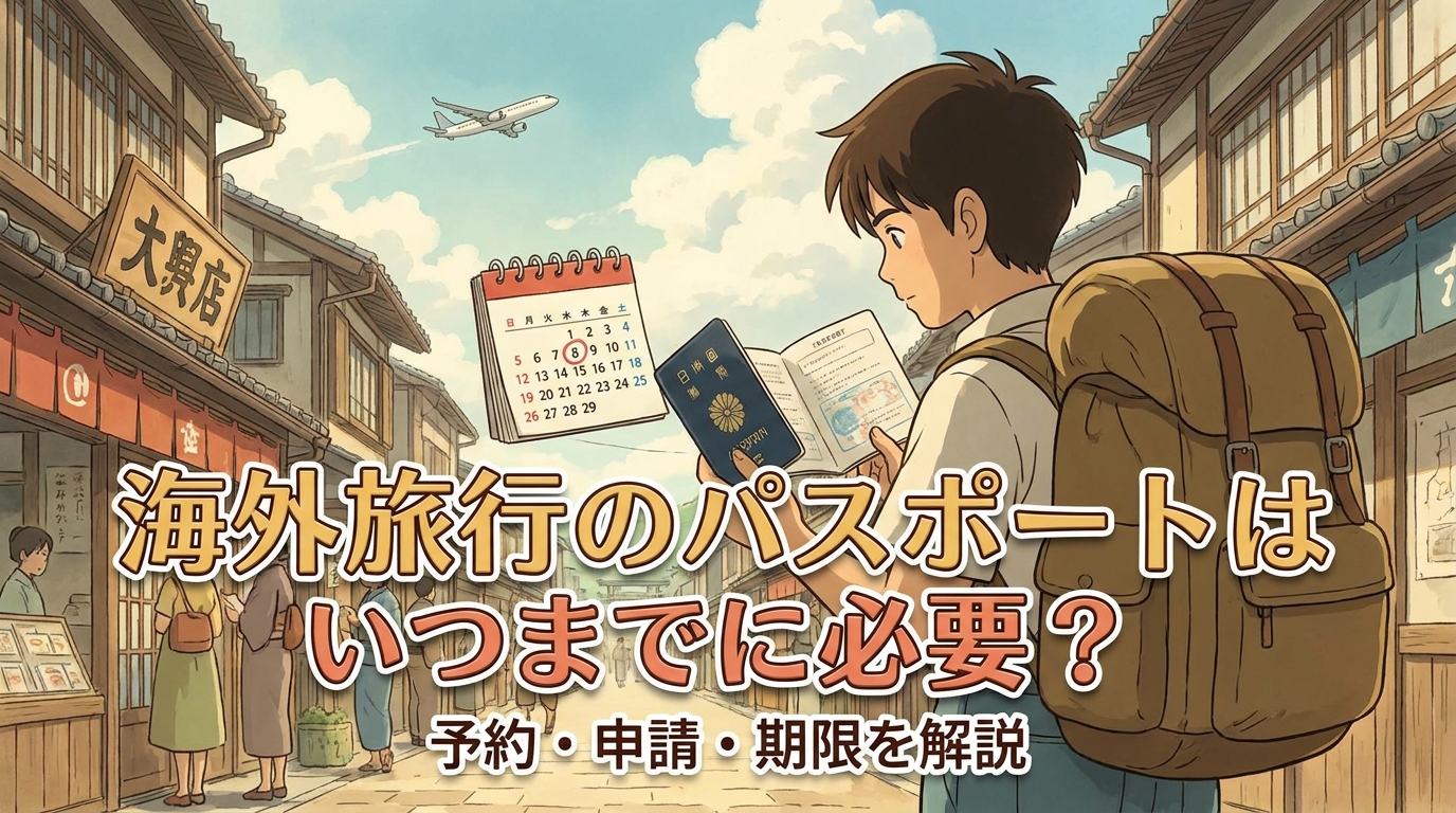 海外旅行のパスポートはいつまでに必要？予約・申請・期限を解説