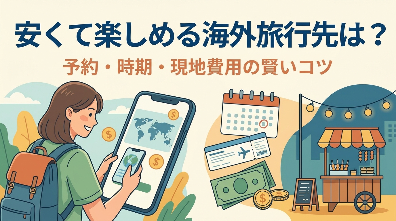 安くて楽しめる海外旅行先は？予約・時期・現地費用の賢いコツ