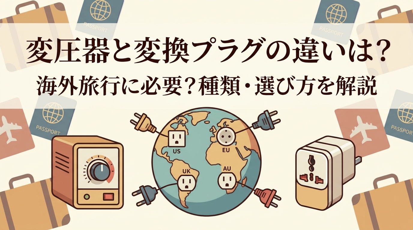変圧器と変換プラグの違いは?海外旅行に必要?種類・選び方を解説