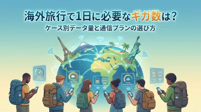 海外旅行で1日に必要なギガ数は？ケース別データ量と通信プランの選び方