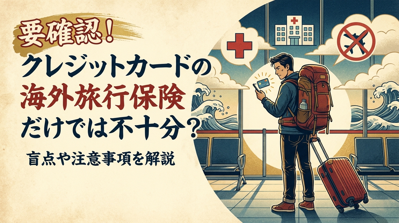 要確認!クレジットカードの海外旅行保険だけでは不十分?盲点や注意事項を解説