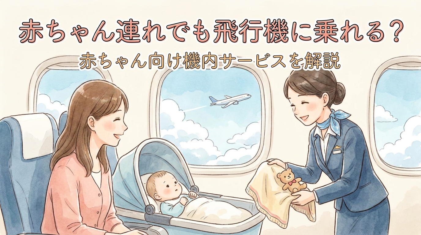 赤ちゃん連れでも飛行機に乗れる？赤ちゃん向け機内サービスを解説