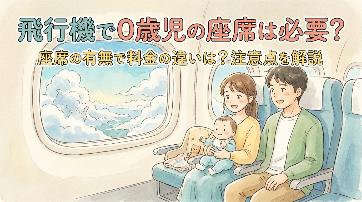 飛行機で0歳児の座席は必要?座席の有無で料金の違いは?注意点を解説