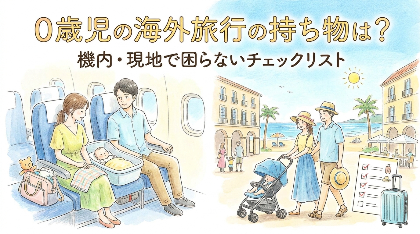 0歳児の海外旅行の持ち物は？機内・現地で困らないチェックリスト