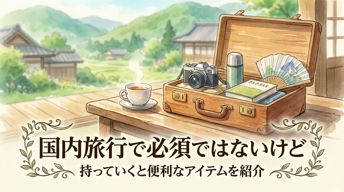 国内旅行で必須ではないけど持っていくと便利なアイテムを紹介