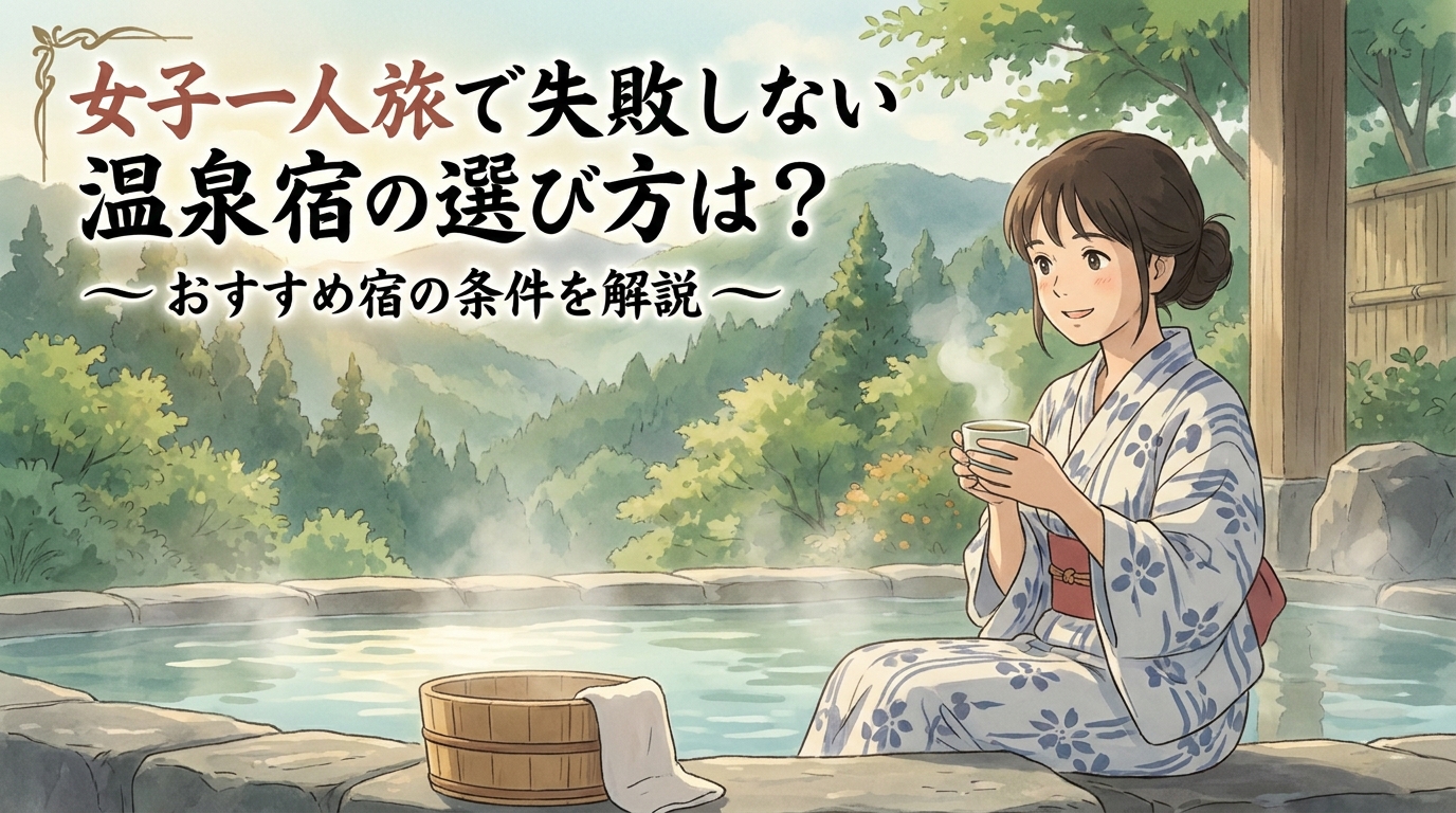 女子一人旅で失敗しない温泉宿の選び方は？おすすめ宿の条件を解説