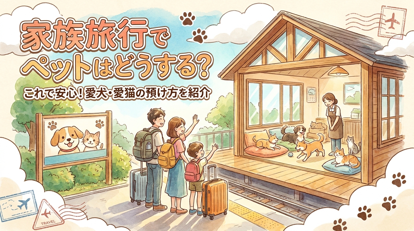 家族旅行でペットはどうする？これで安心！愛犬・愛猫の預け方を紹介