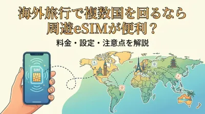 海外旅行で複数国を回るなら周遊eSIMが便利？料金・設定・注意点を解説