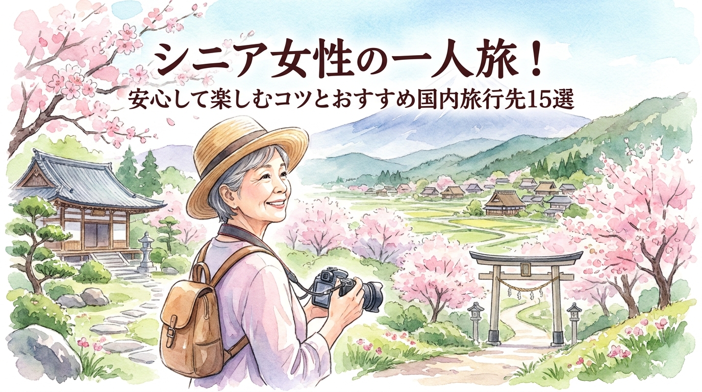 シニア女性の一人旅！安心して楽しむコツとおすすめ国内旅行先15選