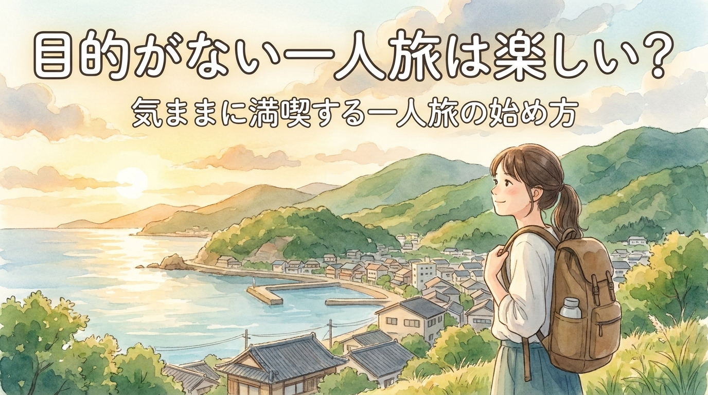 目的がない一人旅は楽しい？気ままに満喫する一人旅の始め方
