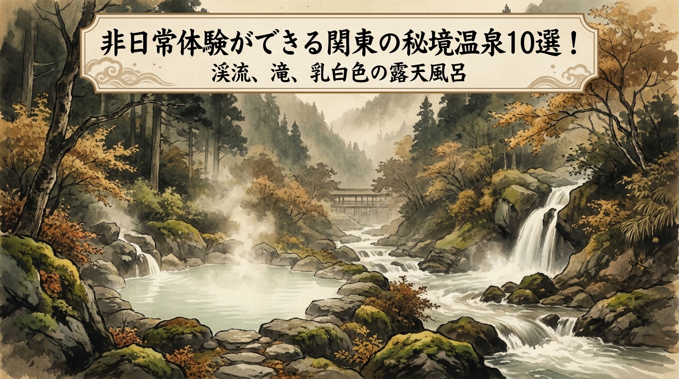 非日常体験ができる関東の秘境温泉10選！渓流、滝、乳白色の露天風呂