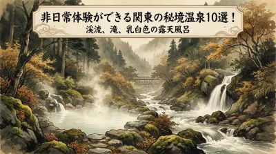 非日常体験ができる関東の秘境温泉10選！渓流、滝、乳白色の露天風呂