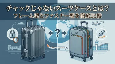 チャックじゃないスーツケースとは？フレーム型とファスナー型を徹底比較
