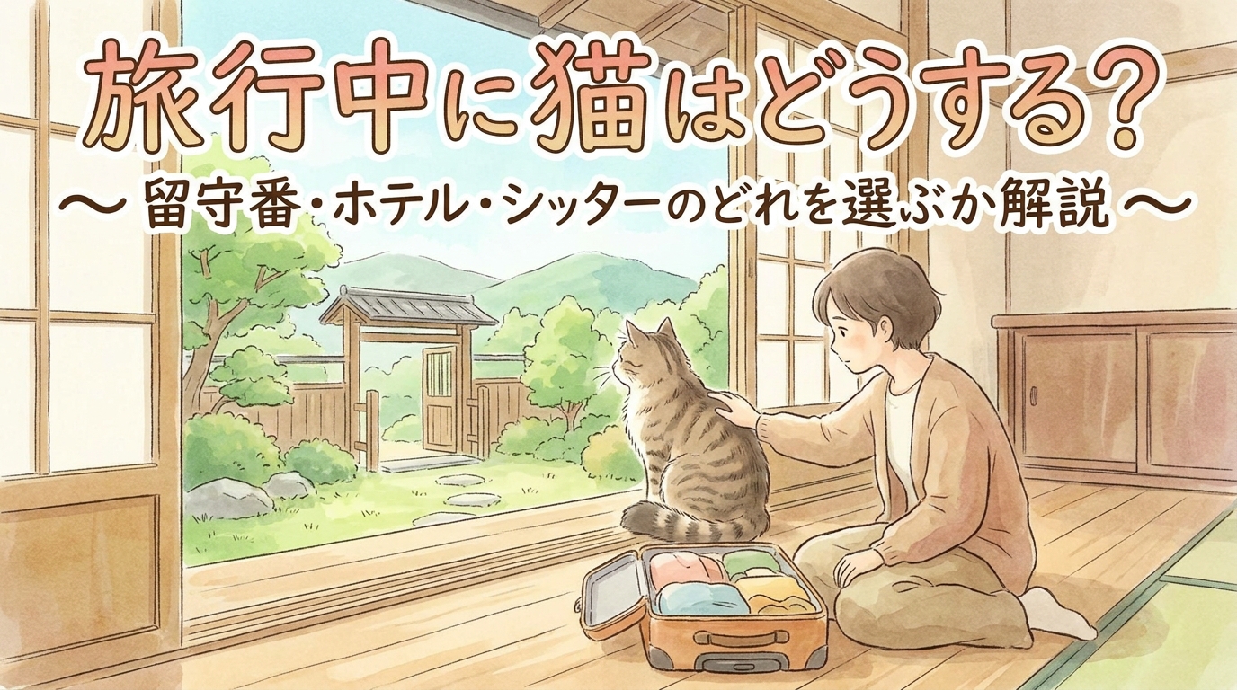 旅行中に猫はどうする?留守番・ホテル・シッターのどれを選ぶか解説