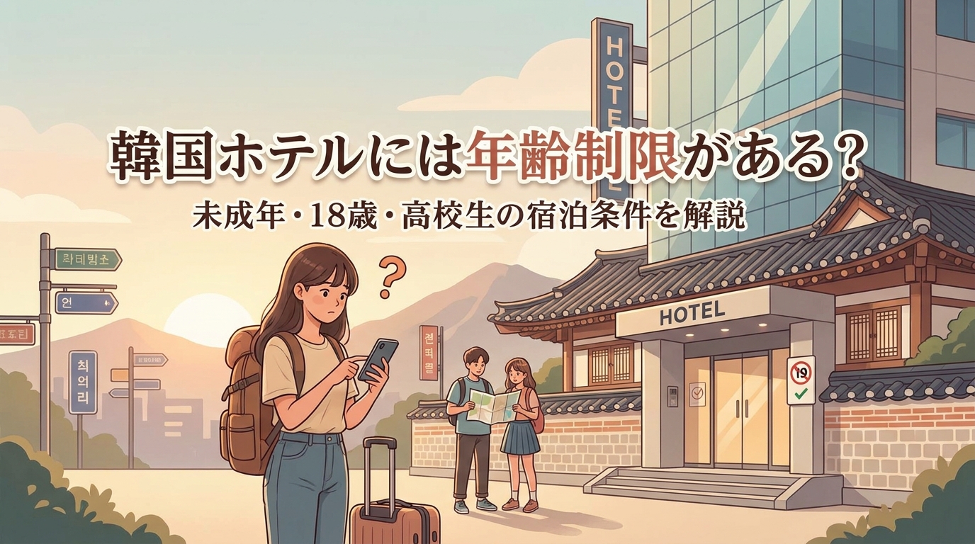 韓国ホテルには年齢制限がある?未成年・18歳・高校生の宿泊条件を解説