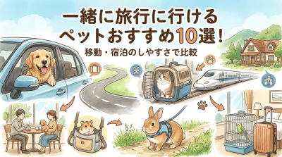 一緒に旅行に行けるペットおすすめ10選！移動・宿泊のしやすさで比較
