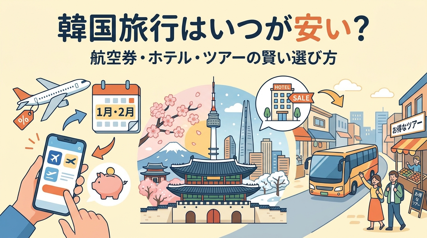 韓国旅行はいつが安い?航空券・ホテル・ツアーの賢い選び方