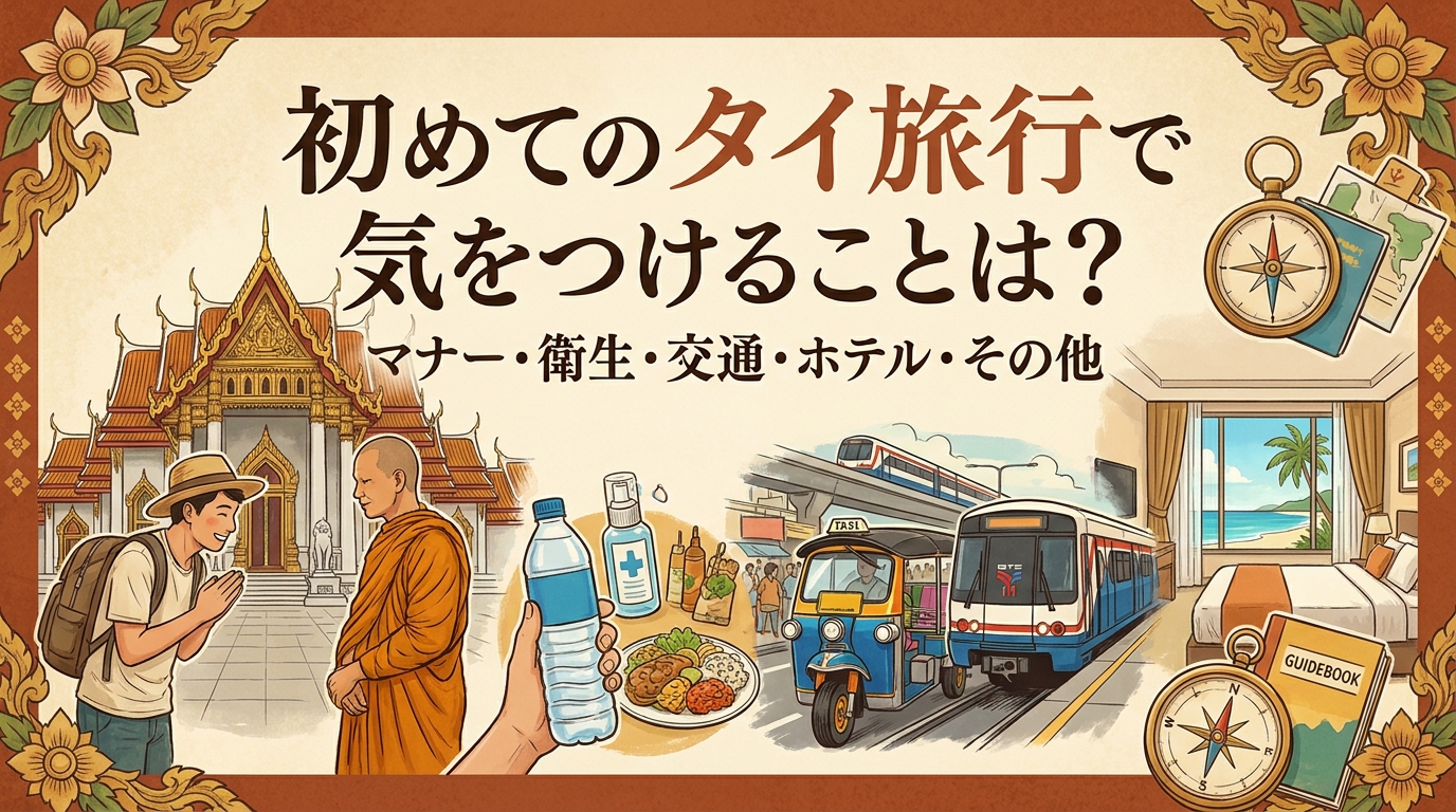 初めてのタイ旅行で気をつけることは?マナー・衛生・交通・ホテル・その他