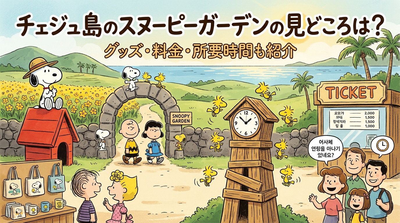 チェジュ島のスヌーピーガーデンの見どころは?グッズ・料金・所要時間も紹介