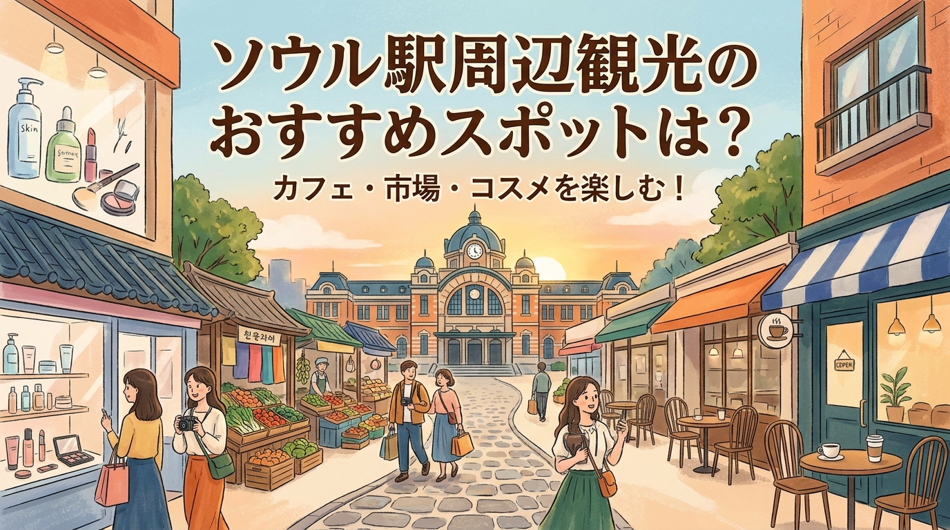 ソウル駅周辺観光のおすすめスポットは？カフェ・市場・コスメを楽しむ！