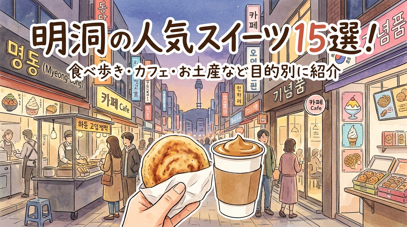 明洞の人気スイーツ15選!食べ歩き・カフェ・お土産など目的別に紹介