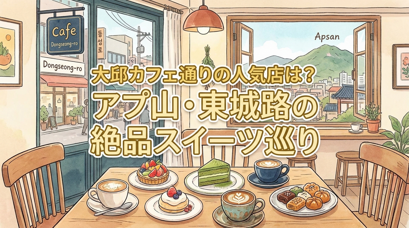 大邱カフェ通りの人気店は?アプ山・東城路の絶品スイーツ巡り