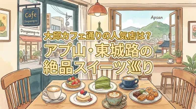 大邱カフェ通りの人気店は？アプ山・東城路の絶品スイーツ巡り