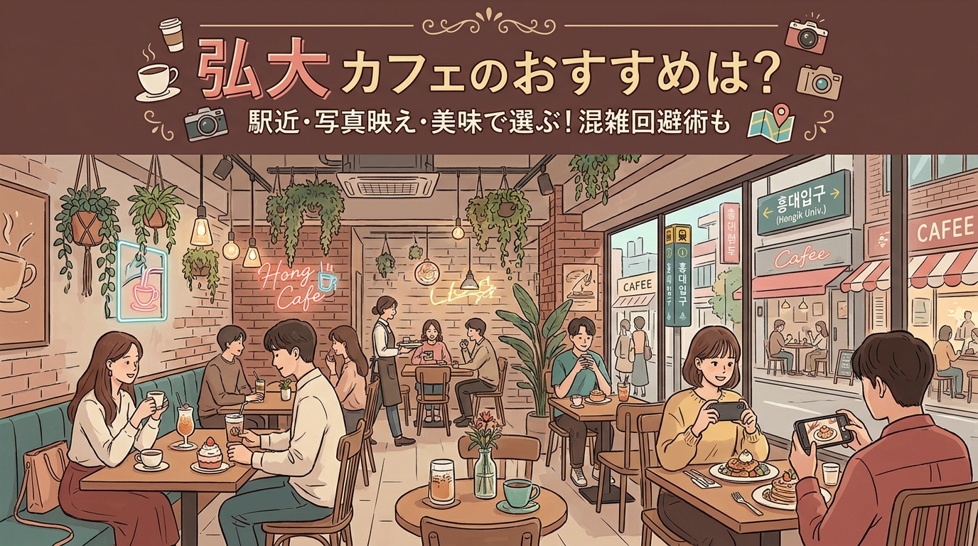 弘大 カフェのおすすめは?駅近・写真映え・美味で選ぶ!混雑回避術も